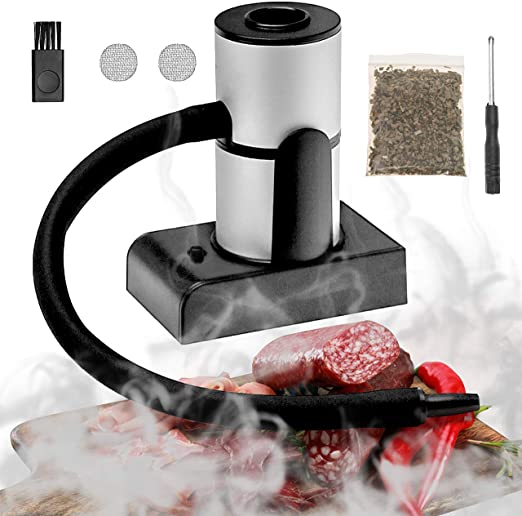 Updated Smoking Gun, Portable Handheld Smoke Infuser, Cocktail Smoker, Cold Smoker Food Smoker Gun for Any Meat Cocktail Cheese BBQ Steak Beef, Sausage, Vegetable Salad, Drinks,Smoking Accessories