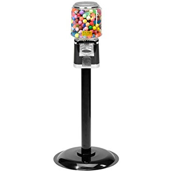 Classic Sweet Vending Machine with Pipe Stand - Coin Operated - Gumball Machine Sweet Dispenser