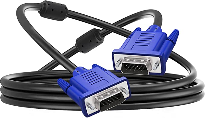 PASOW VGA to VGA Monitor Cable HD15 Male to Male for TV Computer Projector (10 Feet)