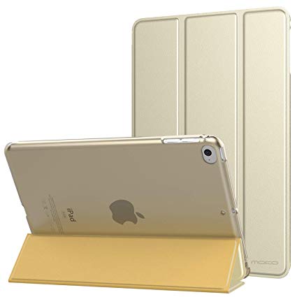 MoKo Case Fit New iPad Mini 5 2019 (5th Generation 7.9 inch), Slim Lightweight Smart Shell Stand Cover with Translucent Frosted Back Protector, with Auto Wake/Sleep - Gold