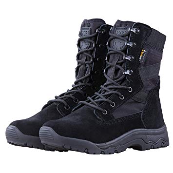 FREE SOLDIER Men’s Tactical Boots 8" inch Lightweight Combat Boots Durable Suede Leather Military Work Boots Desert Boots