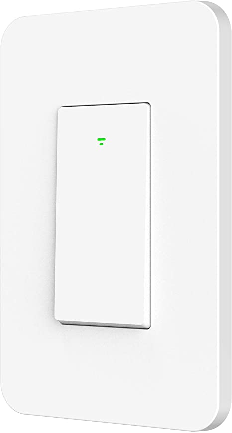 MoKo Smart Light Switch, 3-Way Smart WiFi Light Switch with Remote Control and Timer,Compatible with Alexa, Google Home and IFTTT, No Hub Required, White