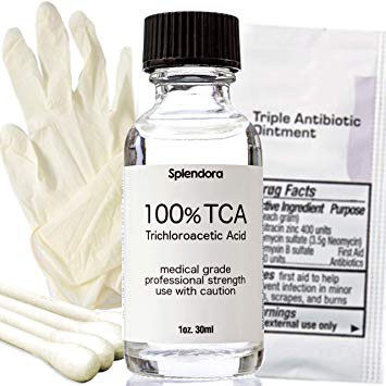 100% TCA Acid Peel (1 oz.) Skin Peel Acid - Tattoo Removal, Remove Skin Tags, Moles, Age Spots, Stretch Marks, Acne Scars, Scars, Hyperpigmentation, Wrinkles & Freckles!