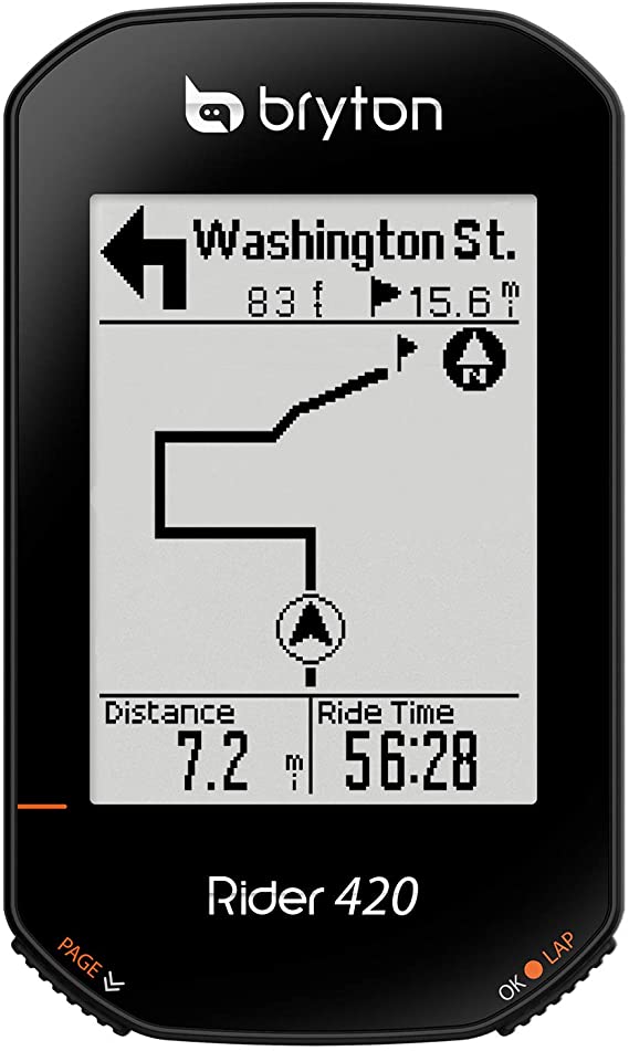 Bryton Rider 420E GPS Bike/Cycling Bike Computer. 35hrs Long Battery Life, Bread-Crumb Trail with Turn-by Turn Follow Track. 5 Satellites Systems Support for Extreme Accuracy.