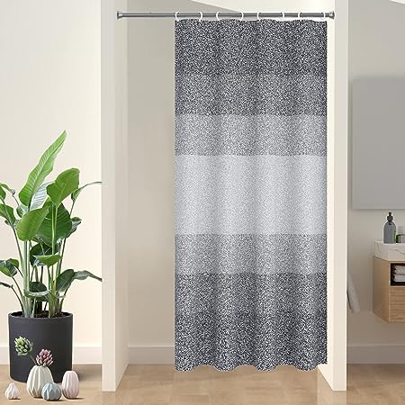 OLANLY Waffle Shower Curtain 36x72 Inches, Heavyweight Fabric, Machine Washable, Waterproof, Hotel Luxury Spa, Simple Modern Grey Shower Curtains for Bathroom, Guest Bath, Stalls and Tubs