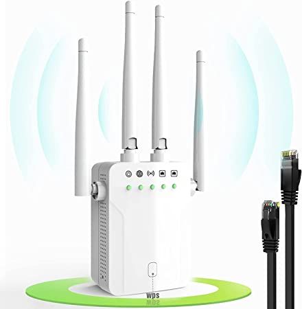 Freefa WiFi Extender Booster 1200M Internet Booster Up to 4000sq.ft and 35 Devices - WiFi Extenders Signal Booster for Home