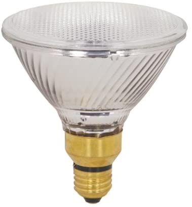 Satco S2259 80 Watt (120 Watt) 1600 Lumens PAR38 Halogen Flood 30 Degrees Clear Light Bulb, Dimmable