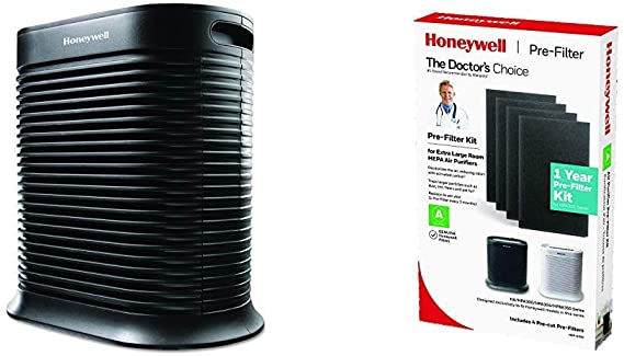 Honeywell True HEPA Allergen Remover, 465 sq. Ft, HPA300, Extra-Large Room, Black HRF-A300 Pre Kit air Purifier Filter, Black