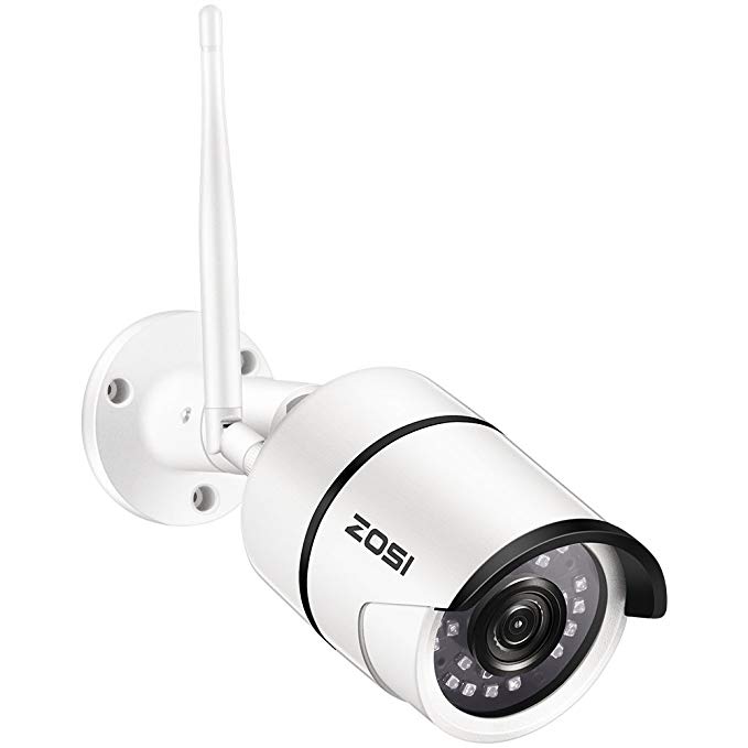 ZOSI Wireless Security Camera 1080P Full HD Outdoor Wi-Fi Surveillance IP Camera 100ft Night Vision motiondetection Remote Viewing, No Micro SD Card