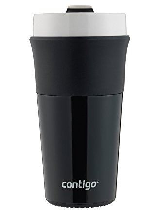 Contigo Knox Insulated Ceramic Travel Mug, 12oz, Glossy Black