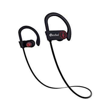 Bluetooth Headphones,Wireless Headphones,Deebol A8 In-Ear Bluetooth Earbuds,Built-in Mic, Stereo Sound,Noise Cancelling IP68 Waterproof Sweatproof Wireless Earbuds for Running Exercising (2018 Edition