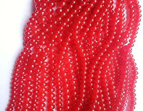 100pcs 10mm Red Chalcedony Beads Natural Round Red Stone Beads Loose Smooth Crystal Quartz Gemstone for Jewelry Making Craft DIY (Red Chalcedony Beads 10mm, 016)