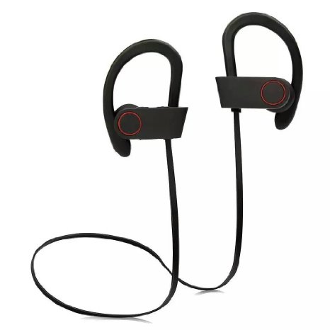 Lanbailan Q6 Bluetooth Headphones Wireless Sports Headsets Sweatproof Portable Stereo Mini Earpiece Lightweight Earbuds With Mic for iPhone Samsung HTC LG and other Bluetooth devices black