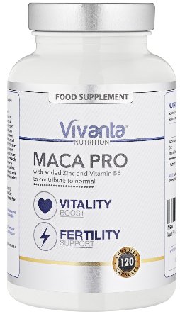 Vivanta Nutrition - Maca Pro - 2500mg Maca x 120 Capsules - Supports Vitality & Fertility