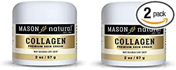 Mason Vitamins Collagen Beauty Cream 100% Pure Collagen Pear Scent, 2-Ounce Jars (Pack of 2)
