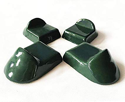 KAMaster Ceramic Grill Feet Shoes Set of 4 Accessories Parts Raise The Primo,Big Green Egg,Kamado Joe Charcoal Grill Used for BBQ Grill Table Outdoor and Garden