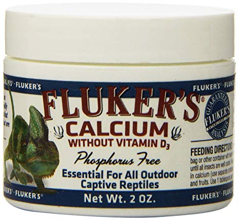 Fluker Labs SFK73015 Reptile Calcium Supplement without Vitamin D3, 2-Ounce