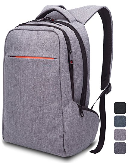 Lapacker Shockproof Unisex Rucksack Lightweight Laptop Backpacks Bags Light Grey 15.6 Inch Notebook Computer MacBook Air Backpacks