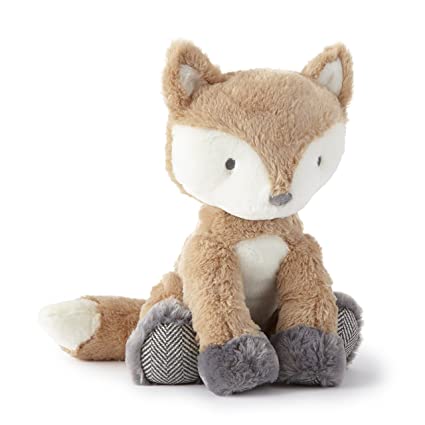 Levtex Baby - Bailey Stuffed Toy - Fox - Charcoal, Taupe, White - Nursery Accessories - Size: