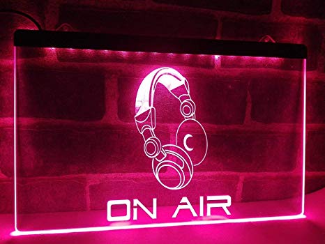 1st Door Imports On Air Headset LED Sign for DJ Recording Studio