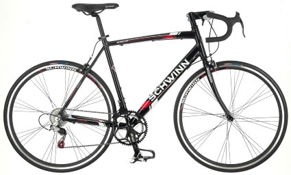 Schwinn Men's Phocus 1400 700C Drop Bar Road Bicycle, Black, 18-Inch