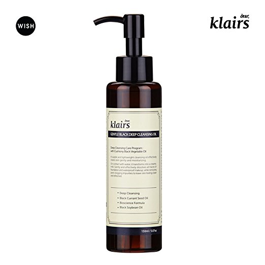KLAIRS Gentle Black Deep Cleansing Oil, Korean Cosmetics, Korean Beauty, Kpop Beauty, Kstyle by KLAIRS