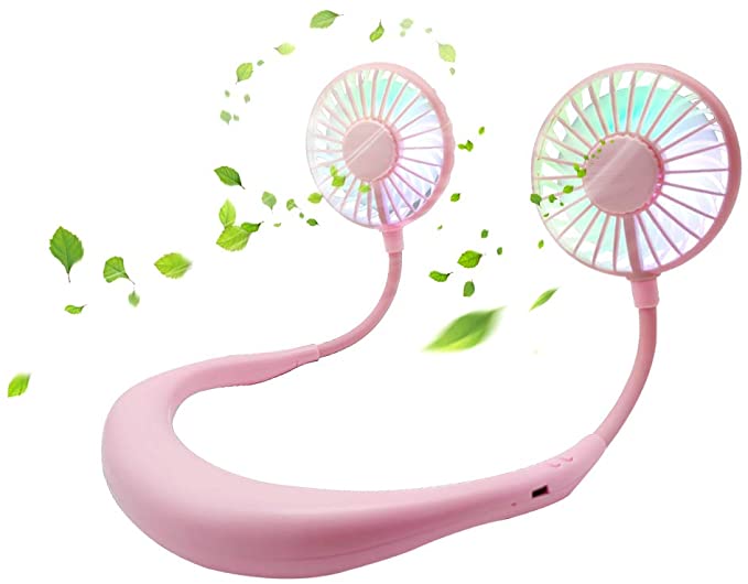 Portable Neck Fan, USB Personal Fan Rechargeable,360° Free Rotation,with Aromatherapy,2000amh,Lower Noise Strong Airflow Headphone Design for Sport, Office, Home,Outdoor,Travel,
