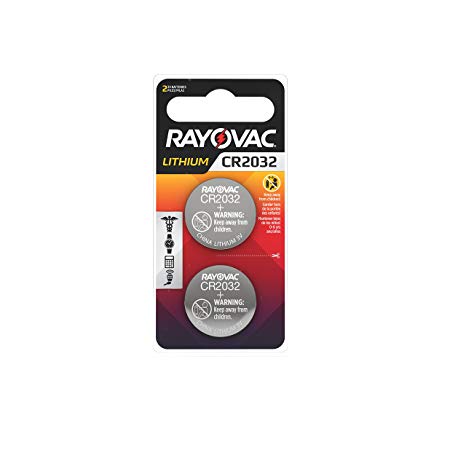 RAYOVAC KECR2032-2A 3V Lithium Keyless Entry Battery (2 Pack, Cr2032 Size)