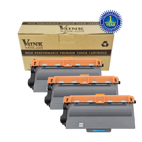 3 Pack V4INK New Compatible with Brother TN720TN750 Toner Cartridge for Brother HL-5400 SeriesHL-6100 SeriesDCP-8110 Series Toner Printers