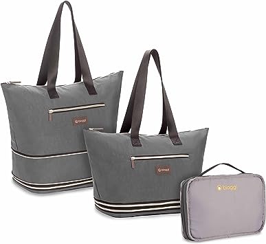 biaggi ZipSak Boost! Carry-On   ZipCube - Ultimate Convertible Handbag | Shark Tank Featured (Grey)