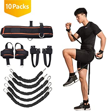 Boxing Training Resistance Band Set Leg Strength and Agility Training Strap System for Boxing,MMA,Muay Thai,Karate Combat, Basketball,Football Build Speed and Strength for Hitting