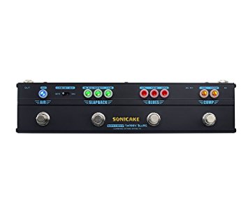 Sonicake Multi Guitar Effect Pedal Strip Sonicbar Twiggy Blues Combined Stage 4 in 1 Effect Compressor, Overdrive, Delay and reverb effect Pedal