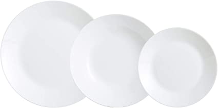 Dajar dinner service Zelie Luminarc, glass, white, 27 x 12 x 26.5 cm, 18 units