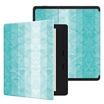 Ayotu Colorful Case for All-New Kindle Oasis (10th Gen, 2019 Release & 9th Gen, 2017 Release) PU Leather Smart Waterproof Cover,Auto Wake/Sleep,ONLY Fits All-New 7” Kindle Oasis,KO The Mint Green