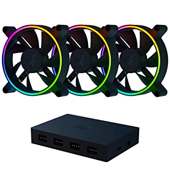 Razer Kunai Hydraulic 120MM aRGB PC 3 Fans   PWM PC Fan Controller Bundle