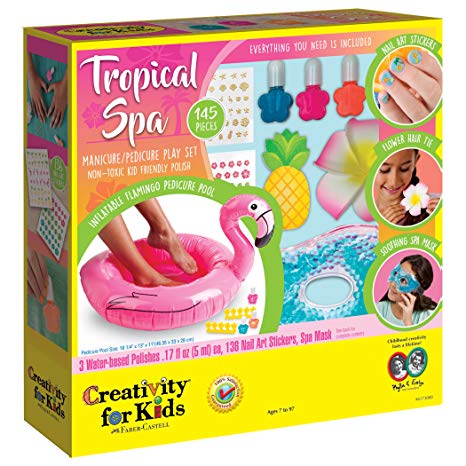 Creativity for Kids 6173000 Tropical Spa - Manicure & Pedicure Playset for Kids Multicolor