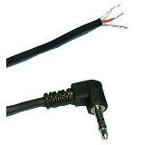 35mm Stereo Right Angle Plug to Bare Wire  70-3536 1