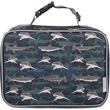Insulated Durable Lunch Box Sleeve - Reusable Lunch Bag - Securely Cover Your Bento Box, Works with Bentology Bento Box, Bentgo, Kinsho, Yumbox (8"x10"x3") - Shark