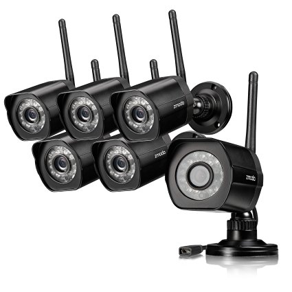 Zmodo 720p HD Outdoor Indoor Home Security Cameras (6 Pack)