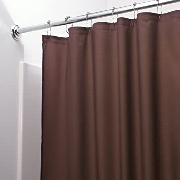 Italian Collection Mildew Free Waterproof Vinyl Shower Curtain Liner - Chocolate