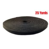 iMBAPrice Velcro Cable Fastening Tape - Pack of 1 075 inch One Wrap Hook and Loop 75 feet 25 YardsRoll - Black
