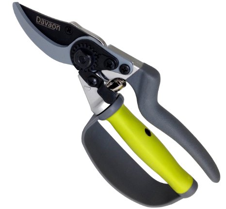 Pro Bypass Pruning Shears - 30 Less Effort Rotating Pruners Best Comfort Garden Clippers With Finger Protection Strong Scissors Razor Sharp Life Time Use Gardening Hand Tools Experience Now