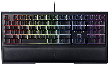 Razer Ornata V2: Gaming Keyboard with Mecha-Membrane Keys, Hybrid MechaMembrane with Razer Chroma RGB Backlight, Mechanic Switch, UK-Layout