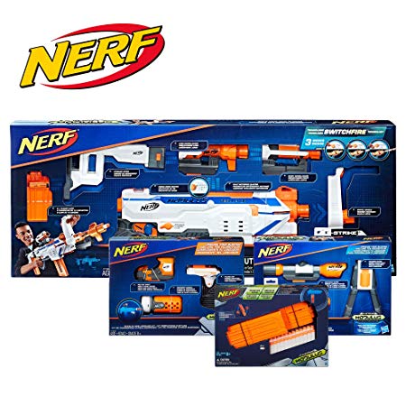 NERF Modulus Regulator Blaster and Upgrade Kits Bundle Deal 2019 -- Dart-Firing Blaster, Customizing Accessories, Darts