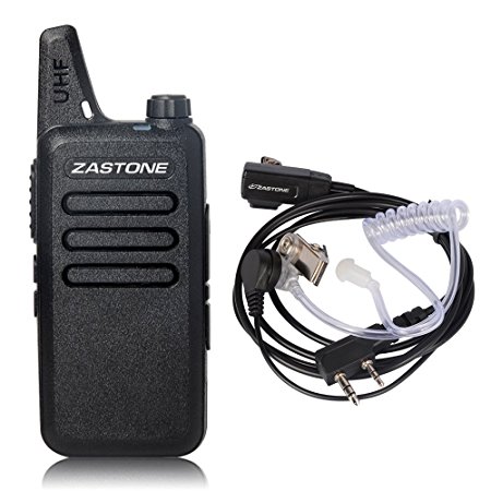 UHF 400-470 MHz MINI-handheld Zastone X6 Walkie Talkie 5W Transceiver   Zastone Acoustic Earpiece