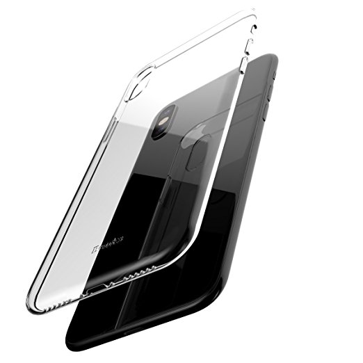 iPhone X/ 10 Protective Case, Benks 1mm Ultra Thin PC Case Cover [Support Wireless Charging] Shockproof Transparent Back Bumper Skin for iPhoneX-5.8 inch (Clear for iPhone10)