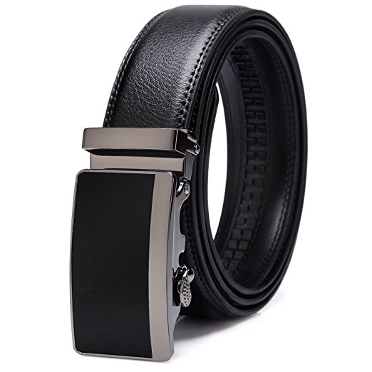 Tonly Monders Men's 35mm Dress Leather Ratchet Belt