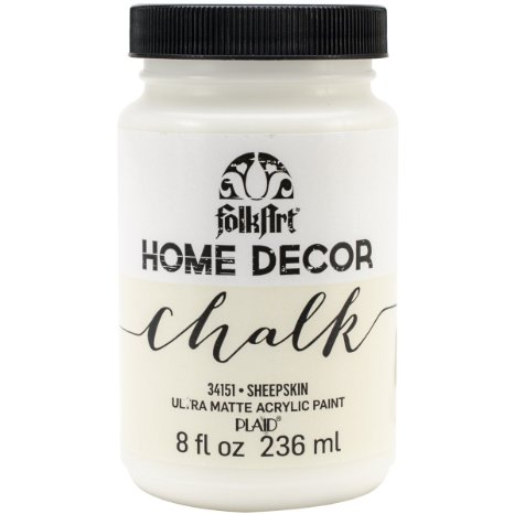 FolkArt Home Decor Chalk Furniture & Craft Paint in Assorted Colors (8 Ounce), 34151 Sheepskin