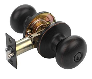 Dynasty Hardware TAH-00-12P Tahoe Keyed Entry Door Knob, Aged Oil Rubbed Bronze