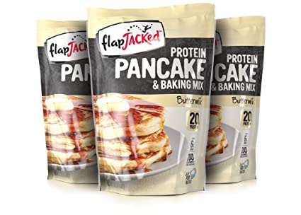 FlapJacked High Protein Pancake, Waffle & Baking Mix, Buttermilk | 12oz, 3 Pack | 20g Protein | Low Carb | High Fiber